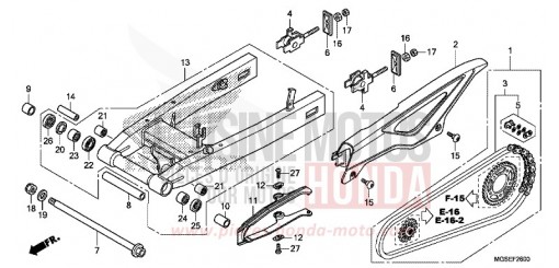 BRAS OSCILLANT NC700SAC de 2012